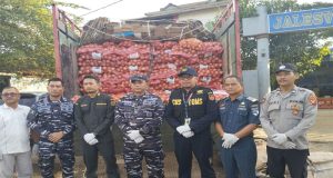 Lanal Ketapang Ungkap 11,1 Ton Bawang Bombai Asal Luar Negeri