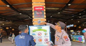 Kapolres Gunungkidul Sosialisasikan Layanan 110 di Tempat Wisata Dalam Momen Liburan