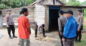 Polres Beltim Gelar Bakti Sosial Bedah Rumah Sambut Hari Bhayangkara Ke-79