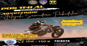 Danpos TNI AL Ujung Genteng, Gelar Motor Trail Adventure Jelajah Samudera Pakidulan