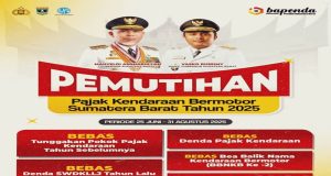 Pemprov Sumatera Barat Berlakukan Pemutihan Pajak Kendaraan Bermotor