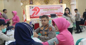 Polri Untuk Masyarakat, Polres Ketapang Gelar Bakti Kesehatan Donor Darah Jelang Hari Bhayangkara Ke-79