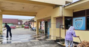 Polsek Kampar Gelar ‘Sabtu Bersih Mako’, Jaga Kebersihan dan Kekompakan Personel!