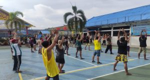 Gaya Hidup Sehat, Warga Binaan Lapas Pekanbaru Rutin Laksanakan Senam Pagi