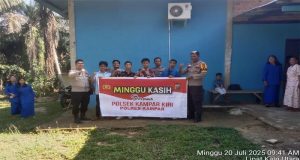 Polsek Kampar Kiri Gelar Minggu Kasih di Gereja GSPDI Sungai Paku, Jalin Silaturahmi dan Beri Himbauan Kamtibmas!