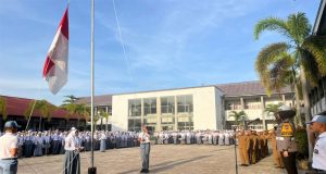 Satlantas Polres Kampar Jalin Sinergi dengan SMA N 1 Bangkinang, Kampanyekan Keselamatan Berkendara dan Peduli Lingkungan!
