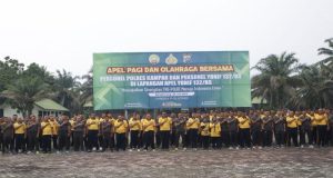 Sinergitas TNI-Polri di Kampar: Olahraga Bersama untuk Harkamtibmas dan Pelestarian Alam!