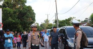 73 Personel Polres Beltim, Diterjunkan Mengamankan Jalan Santai HUT PT Timah Ke-49 Tahun 2025