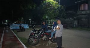 Patroli Malam Polsek Delta Pawan Berikan Pesan Kamtibmas di wilayah kota Ketapang