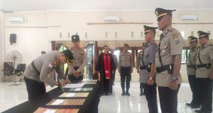 Kapolres Talaud AKBP Arie Sulistyo Nugroho, S.I.K.,MH. Pimpin Sertijab 8 Job Perwira