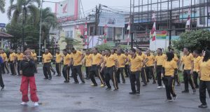 Kapolres Ketapang Laksanakan Olahraga Bersama untuk Jaga Kebugaran Personel