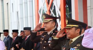 Kompak Bersama Jajaran Forkopimda, Kapolres Ketapang Hadiri Upacara Detik-Detik Proklamasi Di Kantor Bupati Ketapang