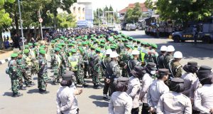 Dandim dan Kapolres Sukabumi Gelar Apel Pengamanan Jelang Aksi Unjuk Rasa