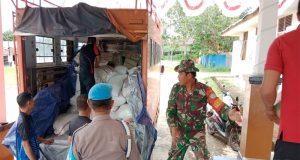 Kecamatan Manis Mata Terdampak Banjir, TNI-Polri Dan BPBD Bergerak Cepat Salurkan Bantuan