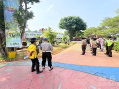 Apel Gabungan Persiapan Pengamanan Konser Band di Transera Waterpark Harapan Indah