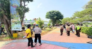 Apel Gabungan Persiapan Pengamanan Konser Band di Transera Waterpark Harapan Indah