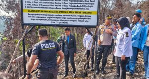 Peringatan Tegas Kapolres Kampar! Pemasangan Plang Larangan Karhutla Serentak di 8 Titik, Lindungi Bumi Kampar dari Kebakaran!