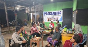 Kapolsek Matan Hilir Selatan Bersama Unsur Forkopimcam Sambangi Pos Kamling di Desa Sungai Jawi