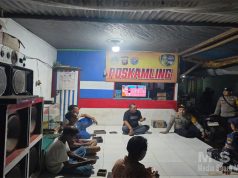 Kapolsek Kendawangan Laksanakan Patroli Dialogis Sambangi Poskamling di Malam Hari