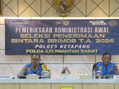 Kapolres Ketapang Pimpin Pelaksanaan Pemeriksaan Administrasi Awal dan Sidang Kelulusan Rikmin Calon Bintara Brimob T.A. 2026 di Polres Ketapang