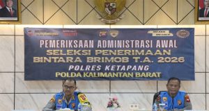 Kapolres Ketapang Pimpin Pelaksanaan Pemeriksaan Administrasi Awal dan Sidang Kelulusan Rikmin Calon Bintara Brimob T.A. 2026 di Polres Ketapang