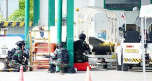 Ratusan Prajurit Terjun Dilangit Morowali Dalam Latgab TNI