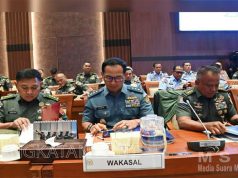 Wakasal Dampingi Menhan dan Panglima TNI dalam Raker Strategis Bersama Komisi I DPR RI