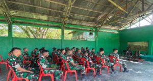 Korum Yonif 763/SBA Gelar Sosialisasi Terpadu TWP AD Secara Tatap Muka dan Vicon