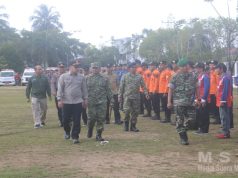 Mewakili Kapolres Ketapang, Kabag SDM Hadiri Apel Gabungan Kesiapsiagaan Bencana