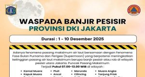 Waspada Banjir Pesisir DKI Jakarta Periode 1–10 Desember 2025