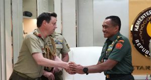 Pertemuan Sekjen Kemhan dan SOCAUST Perkuat Kolaborasi Pertahanan Regional