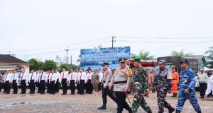 Polres Beltim Laksanakan Apel Gelar Pasukan Operasi Lilin Menumbing 2025