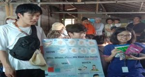 Kolaborasi Mahasiswa Indonesia, Malaysia, Thailand, dan Jepang Edukasi Cuci Tangan Anak Pesisir Marunda