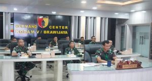 Kasdam V/Brawijaya Ikuti Rapat Daring Kesiapan Pembentukan Brigif dan Yonif TP Tahap III TA 2026