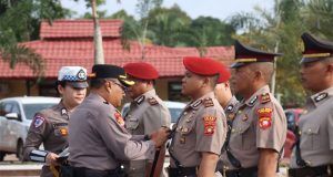 Kapolres Melawi Pimpin Sertijab Kasat Lantas, Kapolsek dan Kasat Reskrim