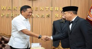 Wamenhan Terima Wamen Haji, Fokus Peningkatan Kualitas Petugas Penyelenggara Ibadah Haji