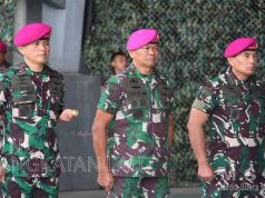 Pangkormar Pimpin Upacara Militer Pelepasan Dua Prajurit Marinir Gugur di Cisarua