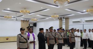 Kapolres Ketapang Pimpin Pelantikan Kabag Ren dan Serah terima Jabatan Kapolsek Jajaran di Lingkungan Polres Ketapang