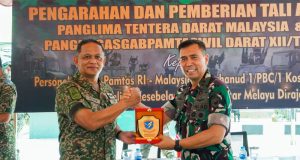 Pangdam XII/Tpr dan Panglima TDM Perkuat Kerja Sama di Garis Depan Perbatasan