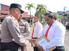 Polres Ketapang Gelar Upacara Hari Kesadaran Nasional, Berikan Penghargaan kepada Personel Berprestasi