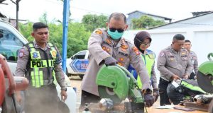 Polres Ketapang Gelar Konferensi Pers Penindakan Knalpot Brong Periode Januari S/D April Tahun 2026