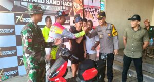 Polsek Matan Hilir Selatan Polres Ketapang Laksanakan Pengamanan Kejuaraan Grasstrack Fun Race Beach & Sand Race “STOP BALAP LIAR”